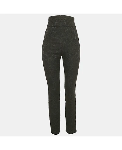 Pre-Owned Dolce & Gabbana Women's Side Trim Jacquard Trousers
