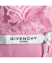 Pre-Owned Givenchy Women's Pink Satin Slip Cami Lace Trimmed Top