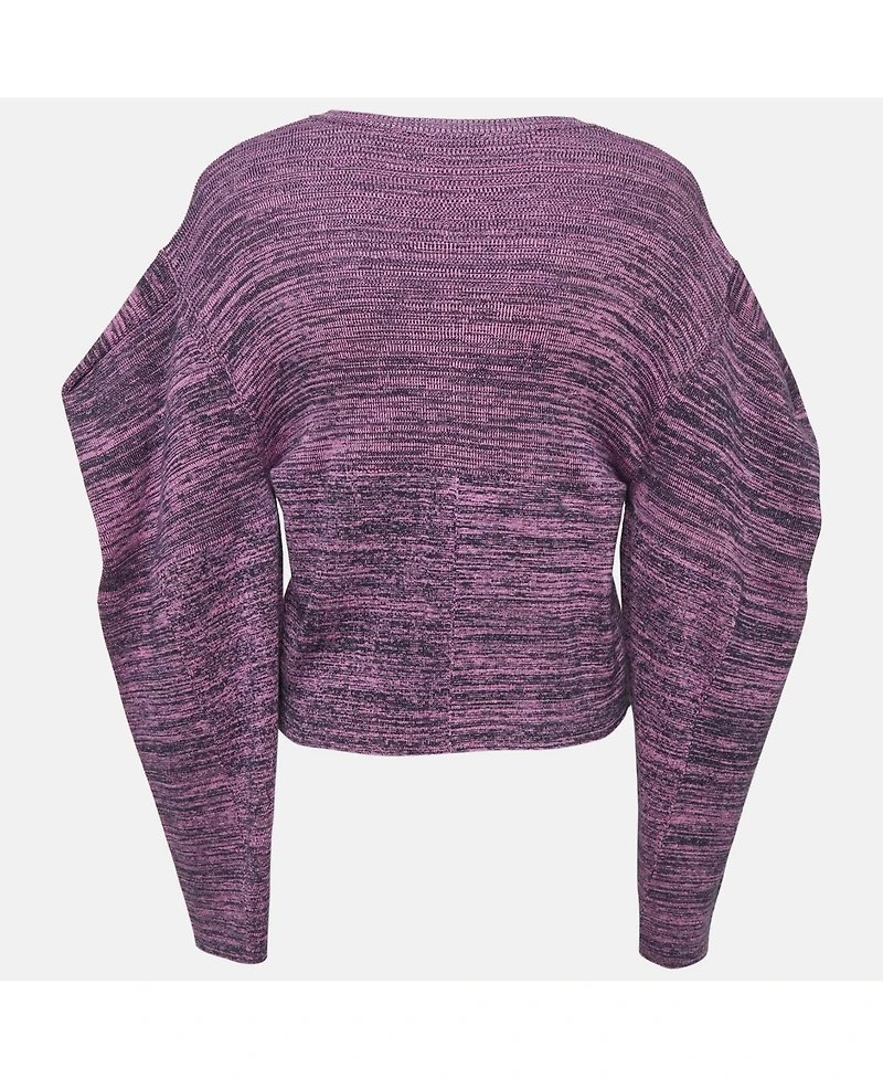 Pre-Owned Stella Mccartney Women's Purple Patterned Cotton Knit Sweater