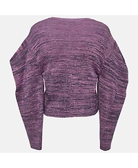 Pre-Owned Stella Mccartney Women's Purple Patterned Cotton Knit Sweater