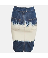 Pre-Owned Isabel Marant Women's Etoile Blue Tie-Dye Denim Skirt