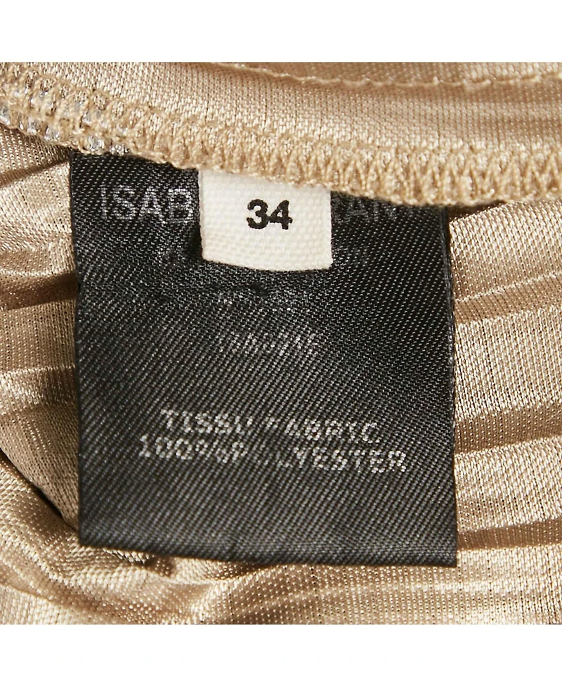 Pre-Owned Isabel Marant Women's Silver Plisse Delpha Mini Skirt