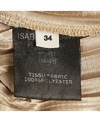 Pre-Owned Isabel Marant Women's Silver Plisse Delpha Mini Skirt