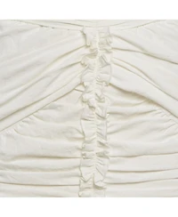 Pre-Owned Isabel Marant Women's White Crepe Ruched & Ruffle Mini Skirt