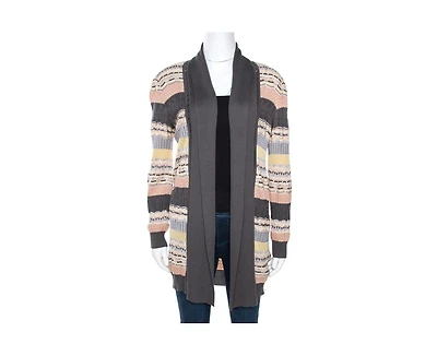Pre-Owned Missoni Women's Multicolor Jacquard Eyelet Knit Cardigan