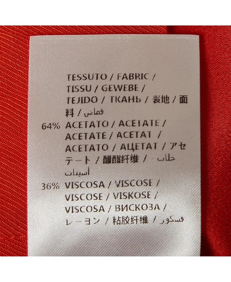 Pre-Owned Stella Mccartney Women's Red Satin Straight Leg Trousers