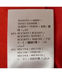 Pre-Owned Stella Mccartney Women's Red Satin Straight Leg Trousers