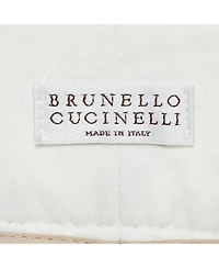 Pre-Owned Brunello Cucinelli Women's White Linen Blend Tapered Trousers