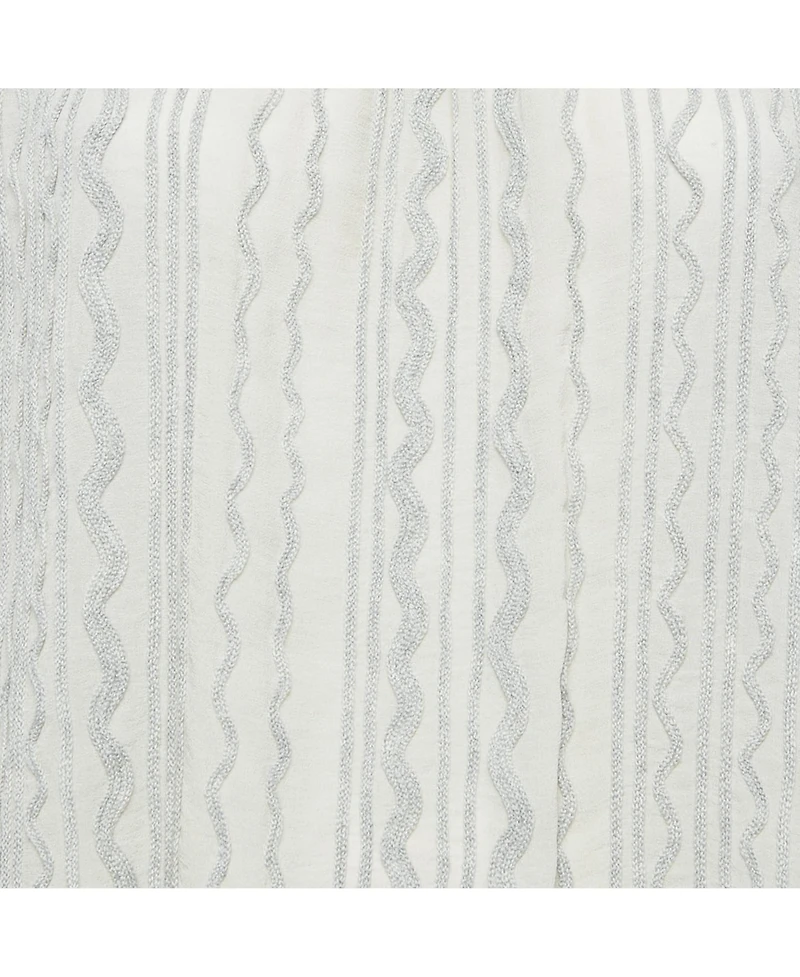 Pre-Owned Chloe Women's Grey Wavy Embroidered Silk And Jersey Top