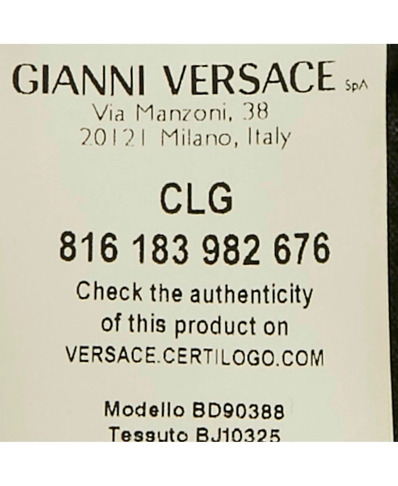 Pre-Owned Versace Women's Pre-Owned Versus Versace Black Striped Cotton Knit Applique Detail Sweatshirt