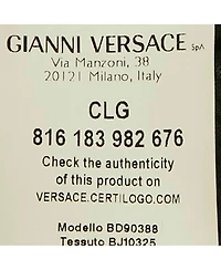 Pre-Owned Versace Women's Pre-Owned Versus Versace Black Striped Cotton Knit Applique Detail Sweatshirt