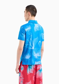 A|X Armani Exchange Men's Floral Polo Shirt