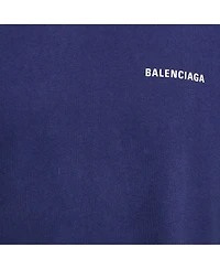 Pre-Owned Balenciaga Men's Unisex Blue Logo Print Jersey T-Shirt