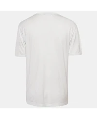 Pre-Owned Dolce & Gabbana Men's White Cotton Jersey Crewneck T-Shirt