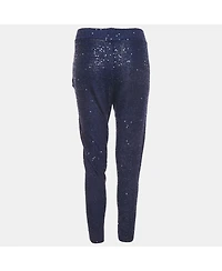 Pre-Owned Stella Mccartney Women's Sequin Cotton Knit Jogger Pants