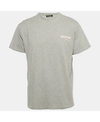 Pre-Owned Balenciaga Men's Grey Political Campaign Print Jersey T-Shirt