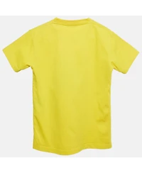 Pre-Owned Balenciaga Men's Yellow Logo Print Cotton Crewneck T-Shirt