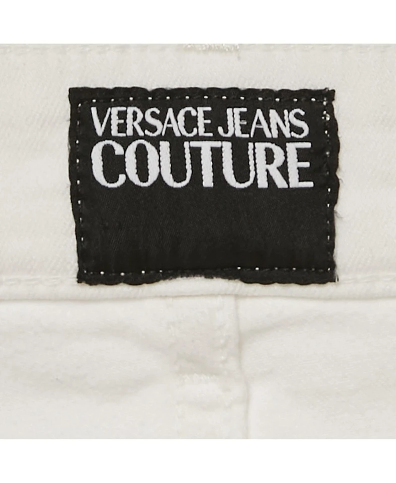 Pre-Owned Versace Men's Jeans Couture White Logo Embroidered Denim Slim Fitr Jeans