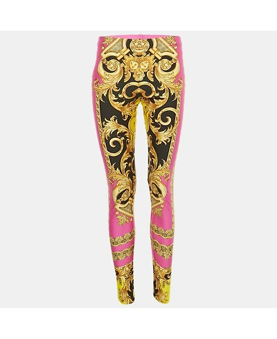 Pre-Owned Versace Women's Multicolor Printed Jersey Leggings