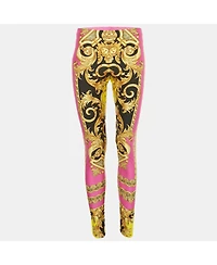 Pre-Owned Versace Women's Multicolor Printed Jersey Leggings