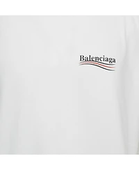 Pre-Owned Balenciaga Men's Unisex White Political Campaign Print Cotton T-Shirt