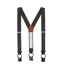 Trafalgar Men's Happy Hour Martini Fun Novelty Silk Button End Suspenders