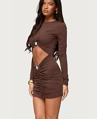 Edikted Women's Nia Cutout Pendant Mini Dress