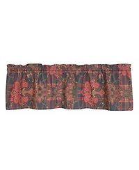 Rlf Home 100% Cotton High Quality Espadas Tailored Window Valance with 1.5" Rod Pocket 50" W X 12" L Burgundy