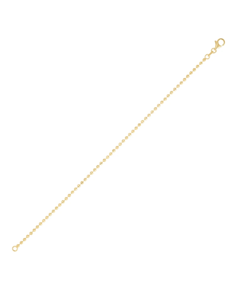 Italian Gold Bead Chain Bracelet in 14k Yellow Gold