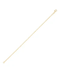 Italian Gold Bead Chain Bracelet in 14k Yellow Gold