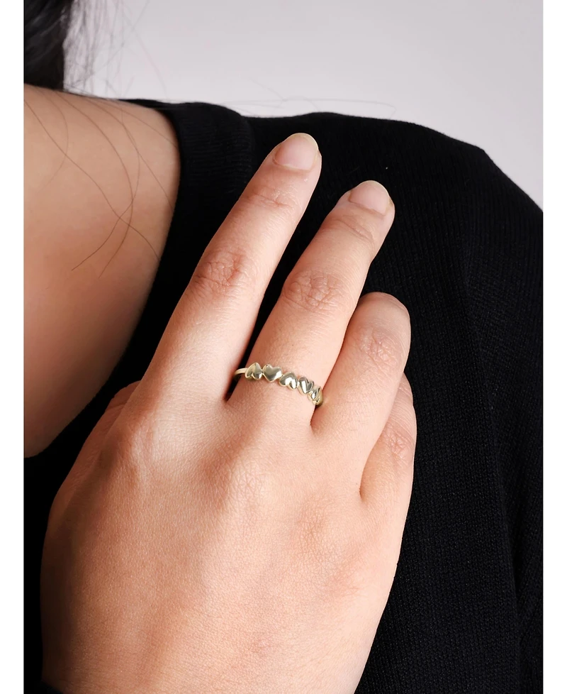 Devata Sweet Heart Ring in 14K Gold, Size 7, approx. 1.6 grams