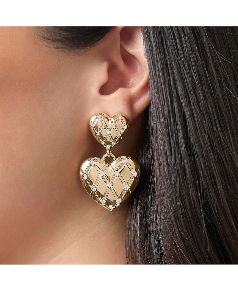 Juicy Couture Double Heart Drop Earrings