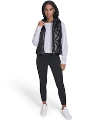 Calvin Klein Women's Performance Diamond Quilt Hooded Puffer Vest