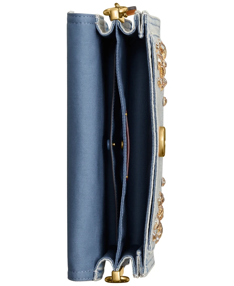 Coach Crystal Denim Tabby Small Shoulder Bag