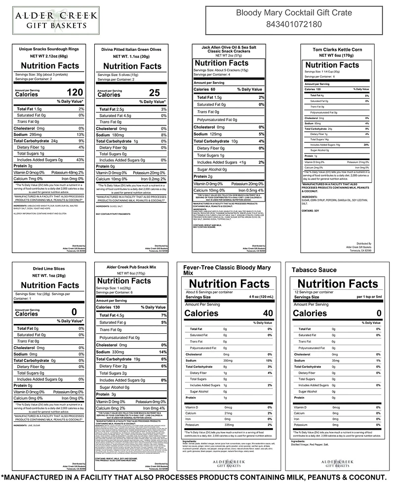 Alder Creek Gift Baskets Holiday Farmer's Market Bloody Mary Gift, 8-Pc.