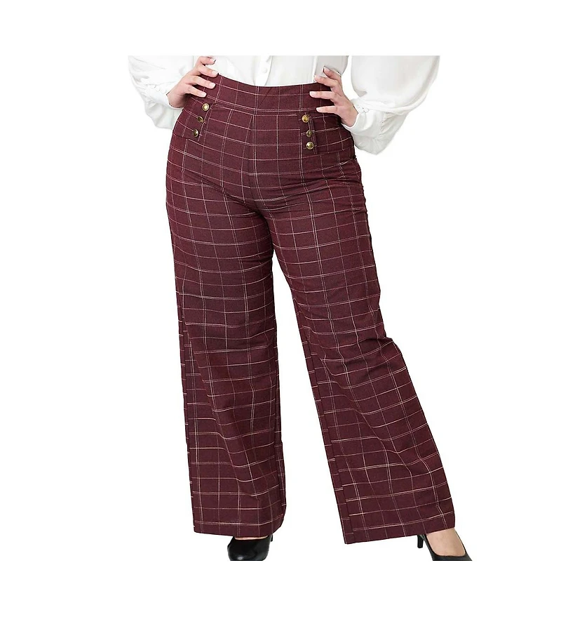 Unique Vintage Plus 1940s Ginger Wide Leg Pants