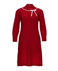 Hope & Henry Women's Organic Mock Neck Cable Sweater Dress