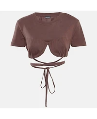 Pre-Owned Jacquemus Women's Jersey Le Baci Crop Top