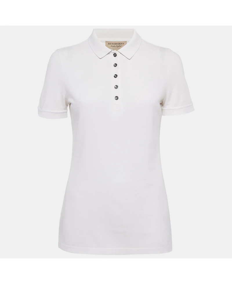 Pre-Owned Burberry Women's Cotton Pique Polo T-Shirt