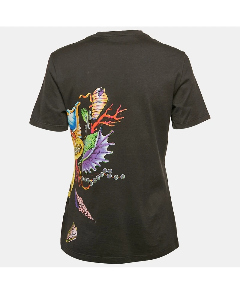 Pre-Owned Versace Women's Starfish Print Jersey Crew Neck T-Shirt