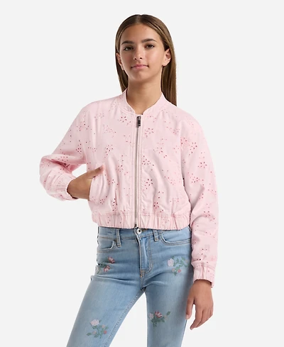 abercrombie kids Girls Floral Print Bomber Jacket