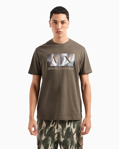 A|X Armani Exchange Men's Short Sleeve Crewneck Box Logo T-Shirt
