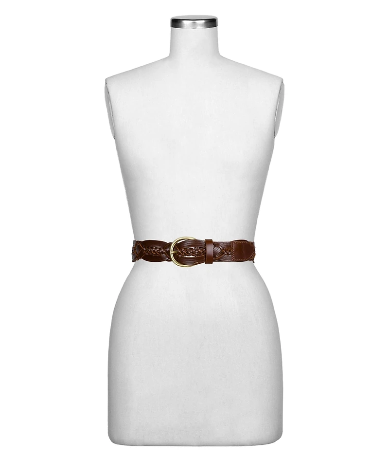 Patricia Nash Women's Melissa Braided Leather Belt