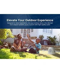 Emerson Ers-1002 Bluetooth Waterproof Outdoor Rock Led Speaker with Solar Charging