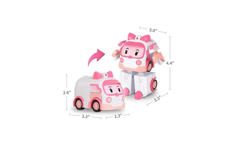 Robocar Poli 4" Transforming Robot Ambulance Car