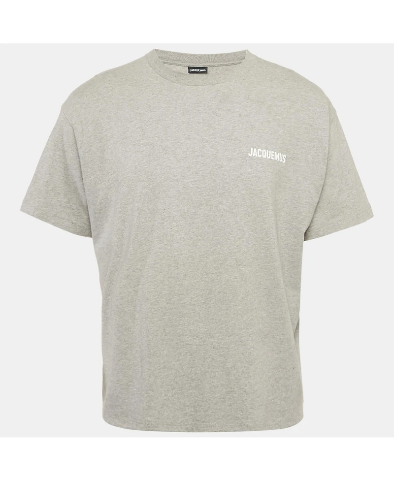 Pre-Owned Jacquemus Men's Grey Cotton Crew Neck T-Shirt