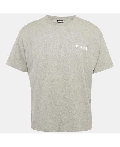 Pre-Owned Jacquemus Men's Grey Cotton Crew Neck T-Shirt