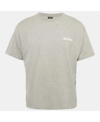 Pre-Owned Jacquemus Men's Grey Cotton Crew Neck T-Shirt