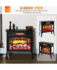 Homcom Infra Electric Fireplace Heater for Indoor, 1500W,