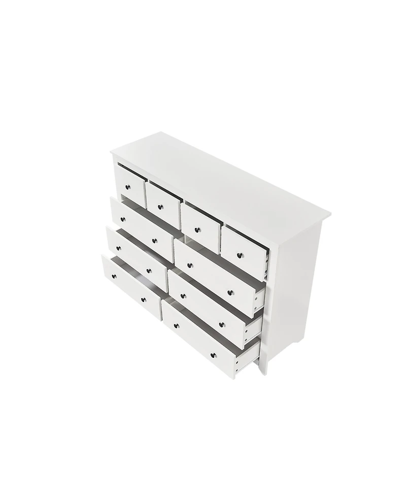 Casainc Modern 10-Drawer Storage Cabinet Dresser Wide Chest of Drawer